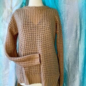long Tan color sweater size Large
